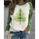 Youthful Round Neck Print Long Sleeve Top